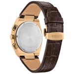 Citizen Men's Eco-Drive Modern Eco Watch, Rose Gold-Tone Stainless Steel Case, Brown Leather Strap, Chronograph (Model: CA4583-01E)