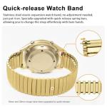 Hearkent 20mm Expansion Watch Bands,Stainless Steel Watchbands,Unisex (Gold, Regular 20mm)