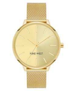 Nine West Women's Sunray Dial Mesh Bracelet Watch