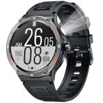 Smartwatch for Men Android Fitness Tracker: 1.53" Military Smart Watch with Flashlight Compass Make Answer Bluetooth Call Android iPhone Compatible 3ATM Waterproof Sport Watch Sleep Heart Rate Monitor