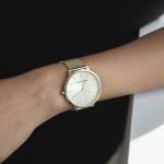 Nine West Women's Sunray Dial Mesh Bracelet Watch