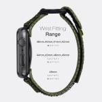 Nereides Compatible with Apple Watch Series 11 Band Series 10/9/8/7/6/5/4/SE/SE2/SE3/Ultra 3/2/1, Nylon Sports Strap with Woven Design for 49mm/46mm/45mm/44mm (L, Army Green)