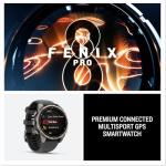 Garmin fēnix® 8 Pro, 51mm, AMOLED Display, Premium Connected Multisport GPS Smartwatch, inReach® Technology, Sapphire, Titanium with Graphite/Black Silicone Band