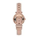 Fossil Women's Watch, Carlie Mini Quartz Stainless Steel and Leather Three-Hand Watch for Women, Color: Rose Gold, Blush
