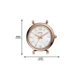 Fossil Women's Watch, Carlie Mini Quartz Stainless Steel and Leather Three-Hand Watch for Women, Color: Rose Gold, Blush