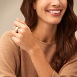 Fossil Women's Watch Ring, Quartz Stainless Steel Two-Hand Ring Watch for Women, Color: Gold Glitz