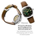 SEIKO SRPE45 Automatic Watch for Men - Presage Cocktail Time - Patterned Green Dial with Golden Numerals and Date Calendar, 50m Water-Resistant