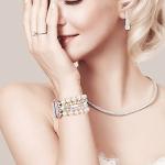 VISOOM Beaded Bracelet Compatible for Apple Watch Band 42mm/40mm/38mm/41mm Series 11 10 9 8 7 SE Series 6/5/4 Women Fashion Cute Handmade Pearl Stretchy Watch Strap for iWatch Bands Series 3/2/1