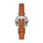 Fossil Women's Watch,Carlie Mini Quartz Stainless Steel and Leather Watch for Women, Color: Rose Gold/Silver, Luggage