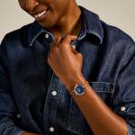 Fossil Women's Watch,Carlie Mini Quartz Stainless Steel and Leather Watch for Women, Color: Rose Gold/Silver, Luggage