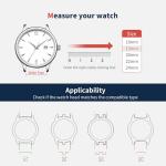 Fullmosa Leather Watch Bands for Men, 18mm 19mm 20mm 22mm 24mm Quick Release Watch Bands Strap - Burnished Band Vintage Wristband with Stainless Steel Metal Clasp