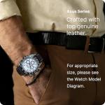 Black Leather Watch Bands for Galaxy Watch 46mm