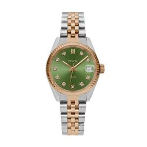 PASCAL Timeless Classic Diamond Watch for Women– Swiss Quartz Watch with Lab-Grown Diamonds, Sapphire Crystal, Elegant Dress Watch Gift,10 ATM Water Resistant, Fits 6.5"-9.5" Wrists (Avocado, 31)