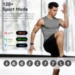 Smart Watches for Men Women, 1.83" HD Touchscreen with Bluetooth Calling, IP68 Waterproof Fitness Tracker, 120+ Sport Modes, 24/7 Heart Rate & Sleep Monitor, Compatible with iPhone Android (Black)