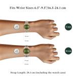 PASCAL Timeless Classic Diamond Watch for Women– Swiss Quartz Watch with Lab-Grown Diamonds, Sapphire Crystal, Elegant Dress Watch Gift,10 ATM Water Resistant, Fits 6.5"-9.5" Wrists (Avocado, 31)