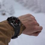 WOCCI 22mm Bicolor Watch Band, Silicone Rubber, Quick Release Replacement Strap for Men and Women, Black Stainless Steel Buckle (Black-Grey)