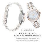 Seiko Solar Diamond Watch for Women - Two-Tone