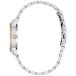 Bulova Ladies Quartz Dress Classic Watch, Two-Tone Stainless Steel Bracelet, Silver-White Dial, 3 Hand, Calendar (Style: 98P236)