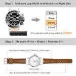 Fullmosa 18mm 20mm 22mm 24mm Leather Watch Bands Quick Release Watch Strap for Men Women, 2 Pack Soft Replacement Strap Wristband with Stainless Steel Buckle,20mm Toffee Brown&Silver/Black&Black