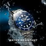 SEIKO SRPD51 Automatic Watch for Men - 5 Sports - Blue Sunray Dial, Day/Date Calendar, LumiBrite Hands and Markers, and Rotating Bezel, 100m Water-Resistant