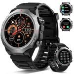 Military Smart Watches for Men(Answer/Make Calls), 1.39"HD Fitness Watch, 24/7 Heart Rate Sleep Monitor, Smart Watch for Men 110+ Sport Modes, 30Day, IP68 Waterproof Smartwatch for Android iOS, Black