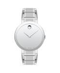 Movado Sapphire Men's Luxury Quartz Watch - Swiss Movement, Stainless Steel Bracelet, Water-Resistant to 3ATM - Classic Timepiece - Gift for Him - 39mm