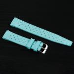 ADDIESDIVE Fast-Release 20mm FKM Rubber Watch Strap Waterproof Breathable Replacement Watchband Light Blue Sport/Daily Watch Strap for Unisex Easy-to-Adjust Band