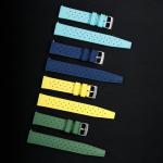 ADDIESDIVE Fast-Release 20mm FKM Rubber Watch Strap Waterproof Breathable Replacement Watchband Light Blue Sport/Daily Watch Strap for Unisex Easy-to-Adjust Band