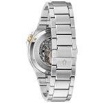 Bulova Men's Classic Maquina Stainless Steel 3-Hand Automatic Watch, Skeleton Dial with Gold Tone Accents Style: 98A224