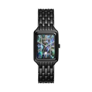 Fossil Women's Raquel Three-Hand Date Black Stainless Steel Bracelet Watch (Model: ES5340)