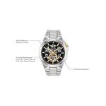 Bulova Men's Classic Maquina Stainless Steel 3-Hand Automatic Watch, Skeleton Dial with Gold Tone Accents Style: 98A224