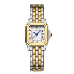 CHEETAH Watches for Women with Small Two-Tone Vintage Bracelet, Rectangular Case Roman Dial