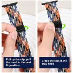 OMECKY Magnetic Braided Loop Band Compatible with Apple Watch Series 11 10 42mm 9 8 7 6 5 4 40mm 41mm for Women Men, Stretchy Nylon Elastic Sport Strap for iWatch SE 1/2/3, Starlight