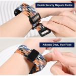 OMECKY Magnetic Braided Loop Band Compatible with Apple Watch Series 11 10 42mm 9 8 7 6 5 4 40mm 41mm for Women Men, Stretchy Nylon Elastic Sport Strap for iWatch SE 1/2/3, Starlight