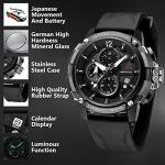 MEGALITH Heavy Duty Watches for Men: Military Sport Analog Chronograph with Luminous - Waterproof Design for Daily Casual Wear and Outdoor Sport Hiking Camping - Model 8231