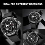 MEGALITH Heavy Duty Watches for Men: Military Sport Analog Chronograph with Luminous - Waterproof Design for Daily Casual Wear and Outdoor Sport Hiking Camping - Model 8231