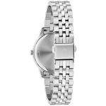 Bulova Ladies Quartz Dress Classic Watch, Silver-Tone Stainless Steel Bracelet, Aqua Dial, Calendar Style: 96P259