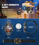 Smart Watches for Men Luxury for Android iPhone/50 Day Battery,Fitness Watch with Heart Rate/Blood Pressure/Sleep Monitor,Men's Smartwatch Amoled Display,100+ Sport Modes,IP68 Waterproof,Black, 40mm