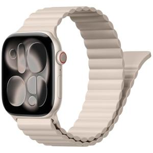 Magnetic Sport Bands for Apple Watch Band 40mm 38mm 41mm 42mm 44mm 45mm 46mm iWatch bands for Women Men,Silicone Loop Strap Wristband for Apple Watch Series 11 10 9 8 7 6 5 4 3 SE 3/2nd Ultra/3/2 49mm
