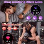 zhizhi Smart Watch for Men Fitness Tracker: Smart Watches for Android Phones iPhone Bluetooth Waterproof Make Answer Call Digital Mens Watches Heart Rate Monitor Running Smartwatch Samsung Compatible