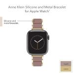 Anne Klein Silicone Fashion Bracelet for Apple Watch, Secure, Adjustable, Apple Watch Replacement Band, Fits Most Wrists