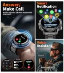 Smart Watches for Men 1000mAh Battery/Flashlight/3 Straps, 1.7" Ultra HD Screen Outdoor Smartwatch with 111 Sports Modes, Heart Rate/Sleep/Calorie Monitor, 5ATM Waterproof Fitness Tracker Android iOS