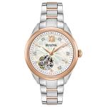 Bulova Ladies' Rose Gold Automatic Diamond Watch 98P170