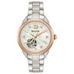 Bulova Ladies' Rose Gold Automatic Diamond Watch 98P170