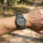 Timex Men's Expedition Scout 40mm Watch – Black Case Black Dial with Green Fabric Strap