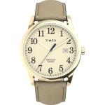 Timex Women's Easy Reader 38mm Watch – Gold-Tone Case Cream Dial with Light Gold-Tone Leather Strap