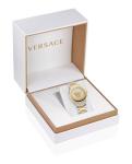Versace Medusa Infinite Collection Luxury Womens Watch Timepieces with a Two Tone Bracelet and Case Featuring a White Dial