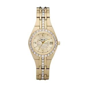 RELIC by Fossil Women's Queen's Court Three-Hand Date Gold Stainless Steel Bracelet Dress Watch (Model: ZR11778)