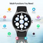 Woneligo Smart Watch for Men,1.57inch AMOLED Touchscreen Fitness Watch for iPhone & Android,Heart Rate/Sp02/Sleep Monitor,110+ Sport Modes IP68 Waterproof Bluetooth Calls,2 Bands (Black, 1.57)