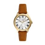 Fossil Women's Watch, Gilmore Three-Hand Brown Leather Sunray Watch for Women